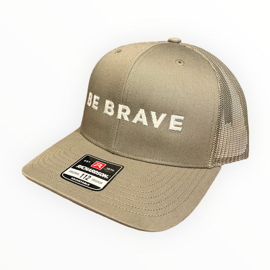 Be Brave Trucker (military green) - American Campfire Revival